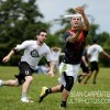 Philadelphia, PA: Ross Littauer makes a catch at the Memorial Weekend scrimmage for the Philadelphia Open Ultimate squad, May 24 2014.